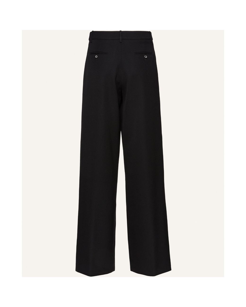Magda Butrym Black Wide-Leg Wool Trousers