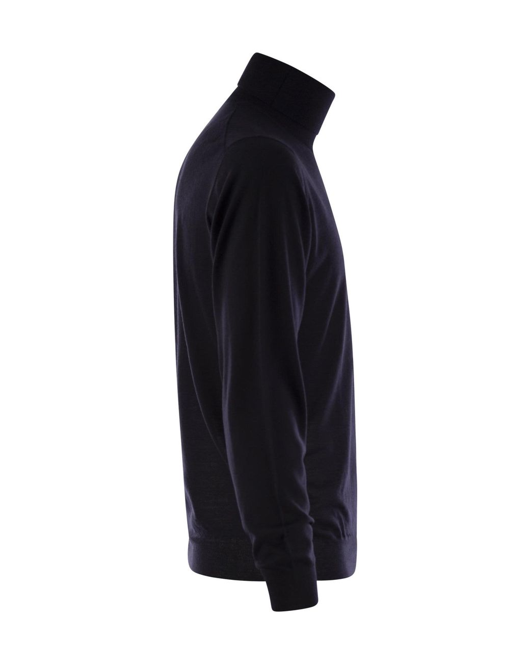 Fedeli Blue Turtleneck Knitted Jumper for men