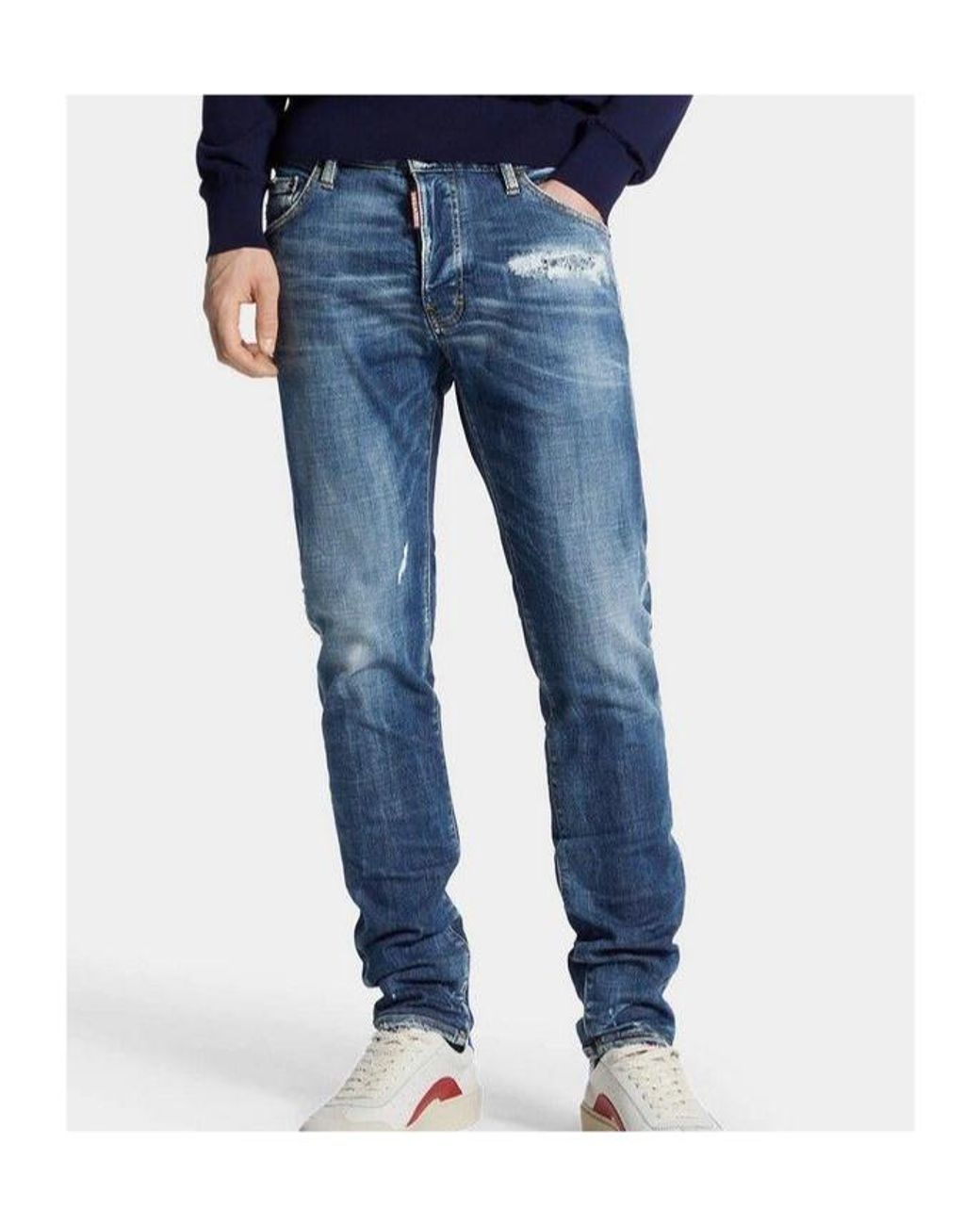 DSquared² Blue Belt Loop Jeans for men