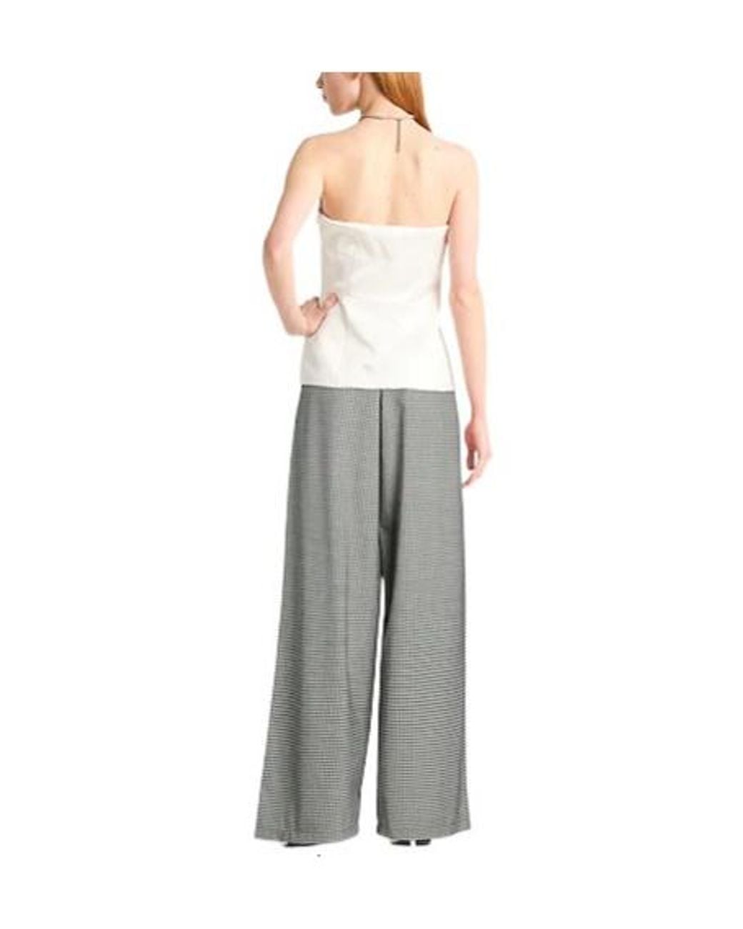 Marni Gray Plaid Loose Wide Leg Pants