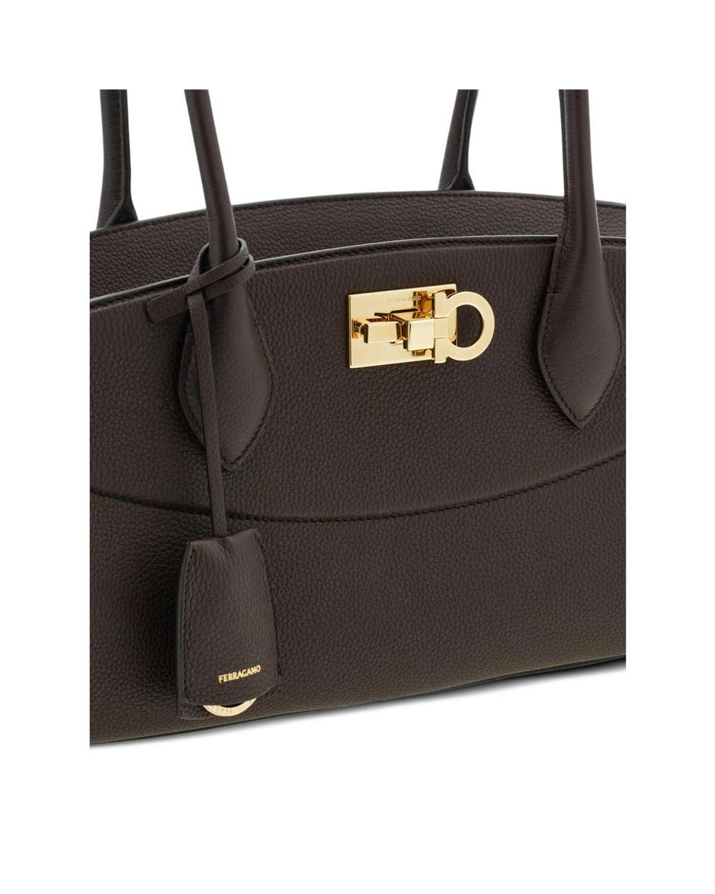 Ferragamo Black New Ferragamo Studio Soft Bag East West (M)