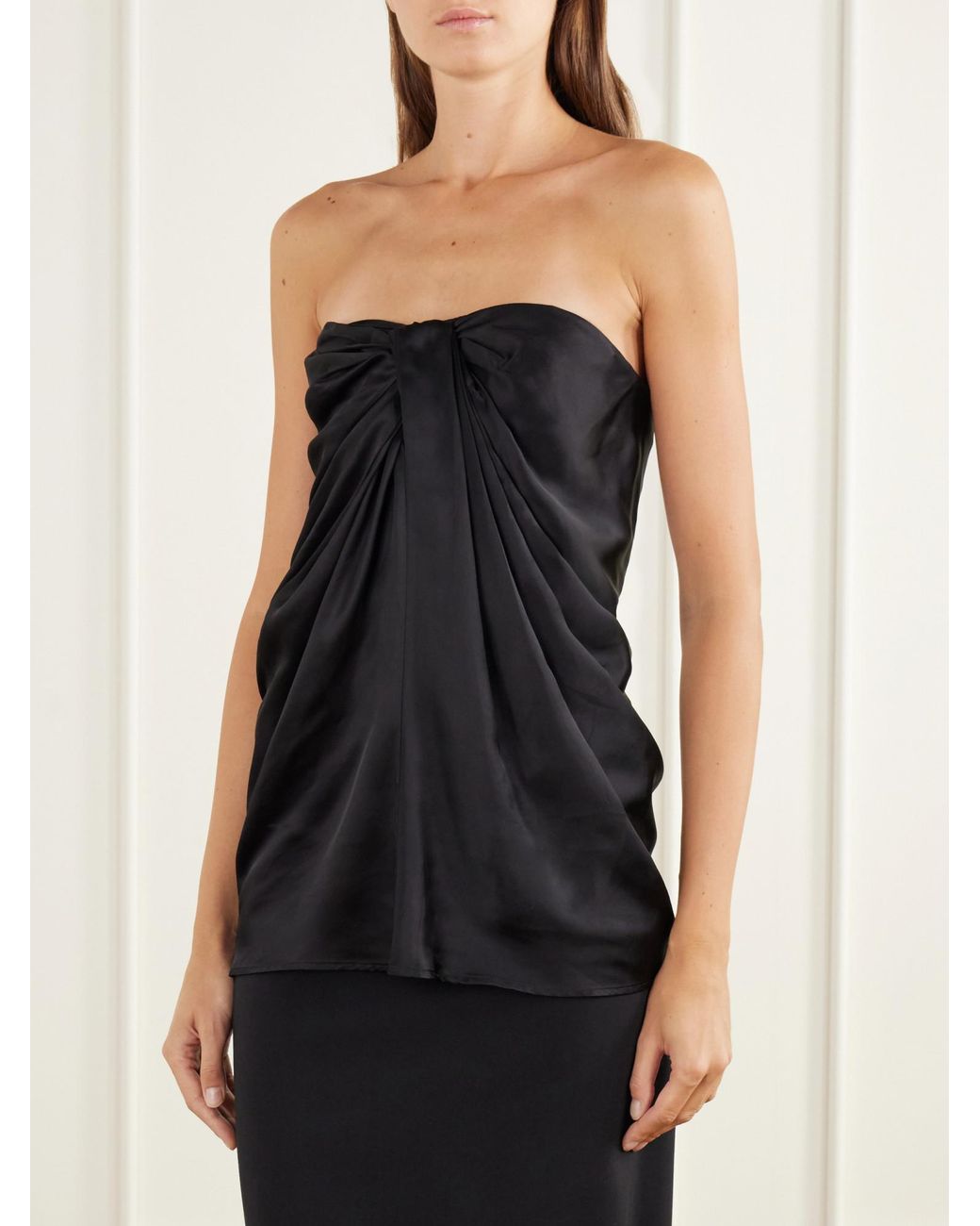 TOVE Black Strapless Top