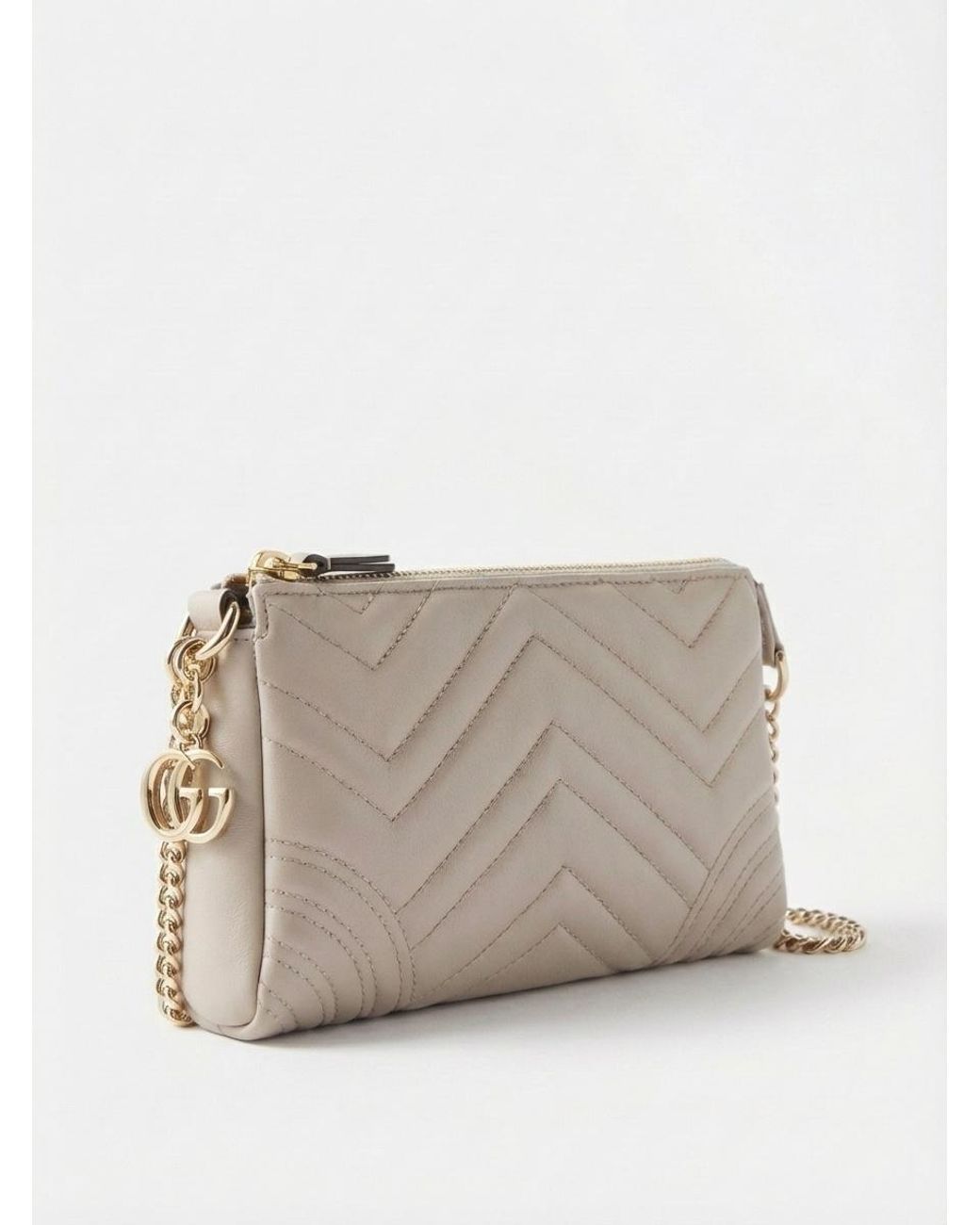 Gucci Gray Gg Marmont Small Shoulder Bag