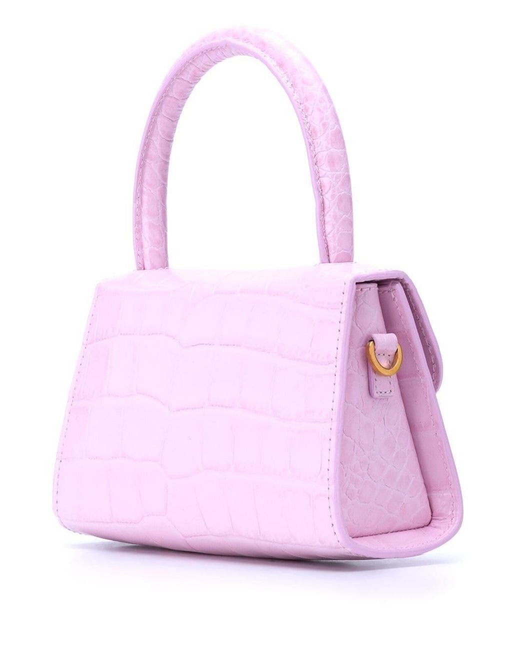 By Far Pink Embossed Handbag