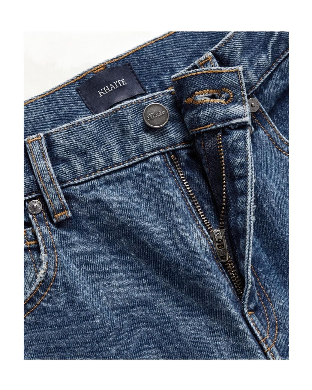 Khaite Blue Kerrie Straight-Leg Jeans