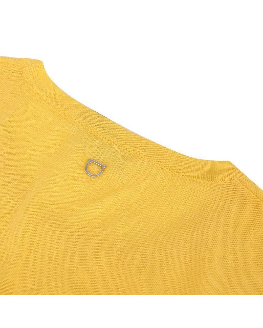 Ferragamo Yellow Round Neck Knit