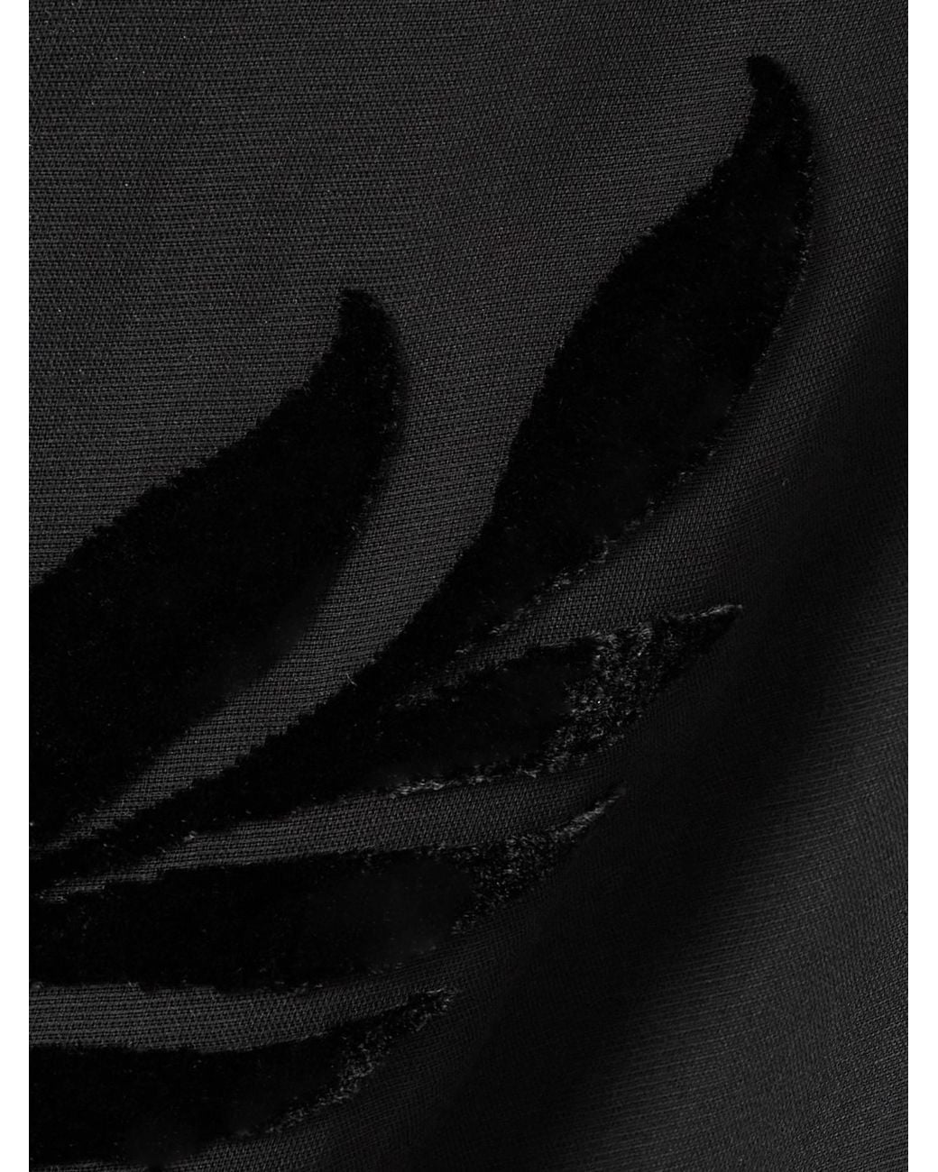 Etro Black Asymmetric Devoré-Velvet Wrap Skirt