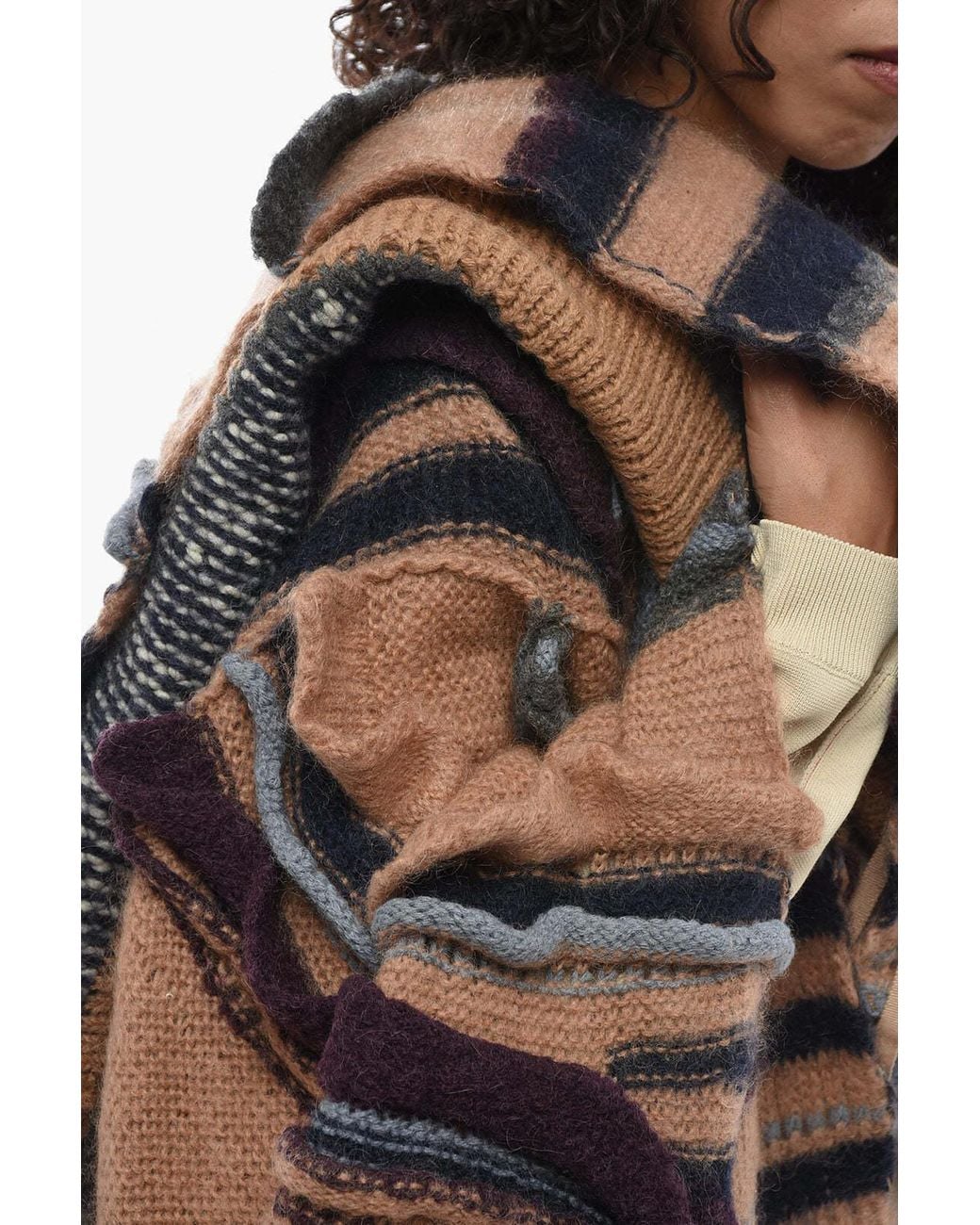 Stella McCartney Black Multi-Pattern Cape