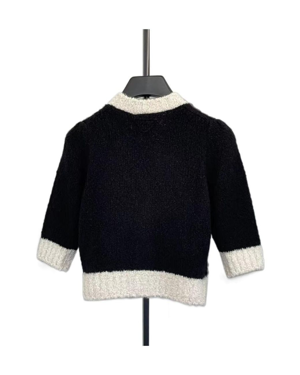 Prada Black V-Neck Long-Sleeved Sweater
