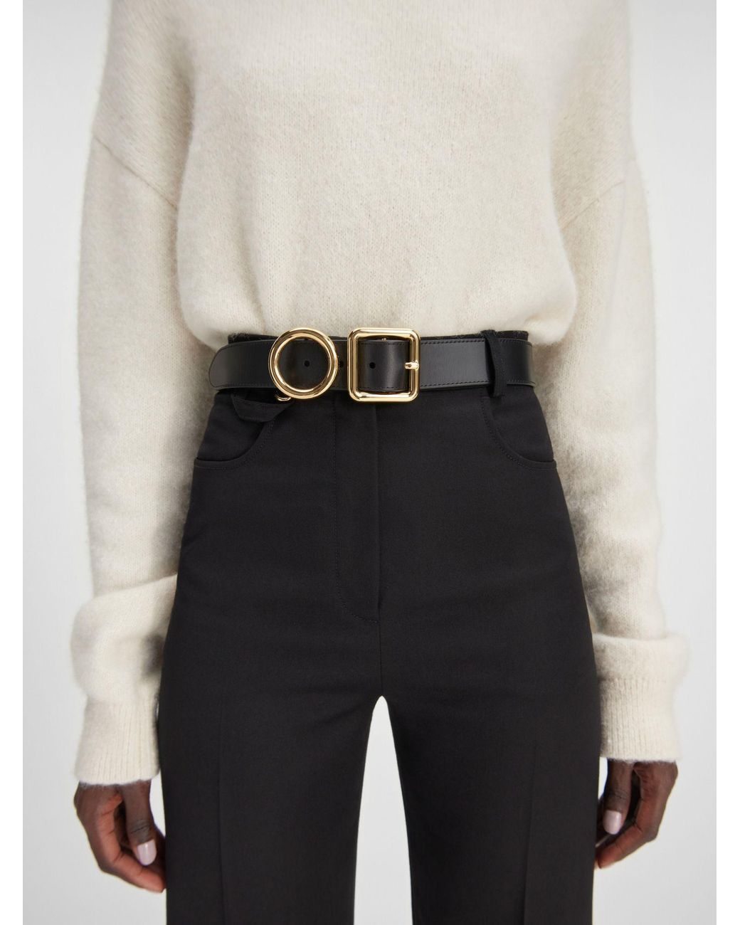 Jacquemus White The Regalo Shape Buckled Belt