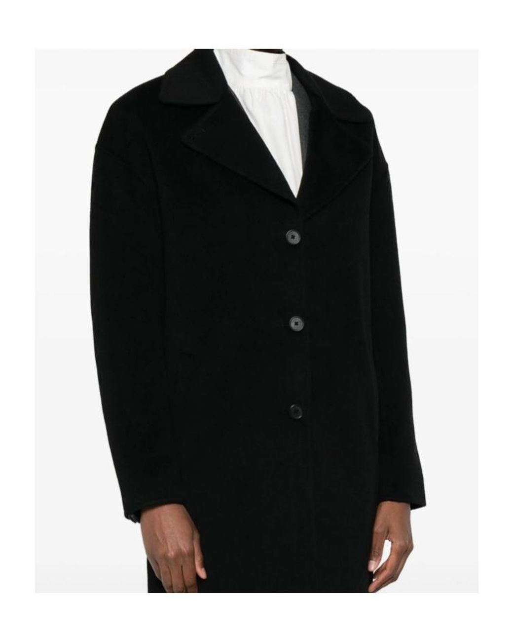 Anine Bing Black Button-Front Coat