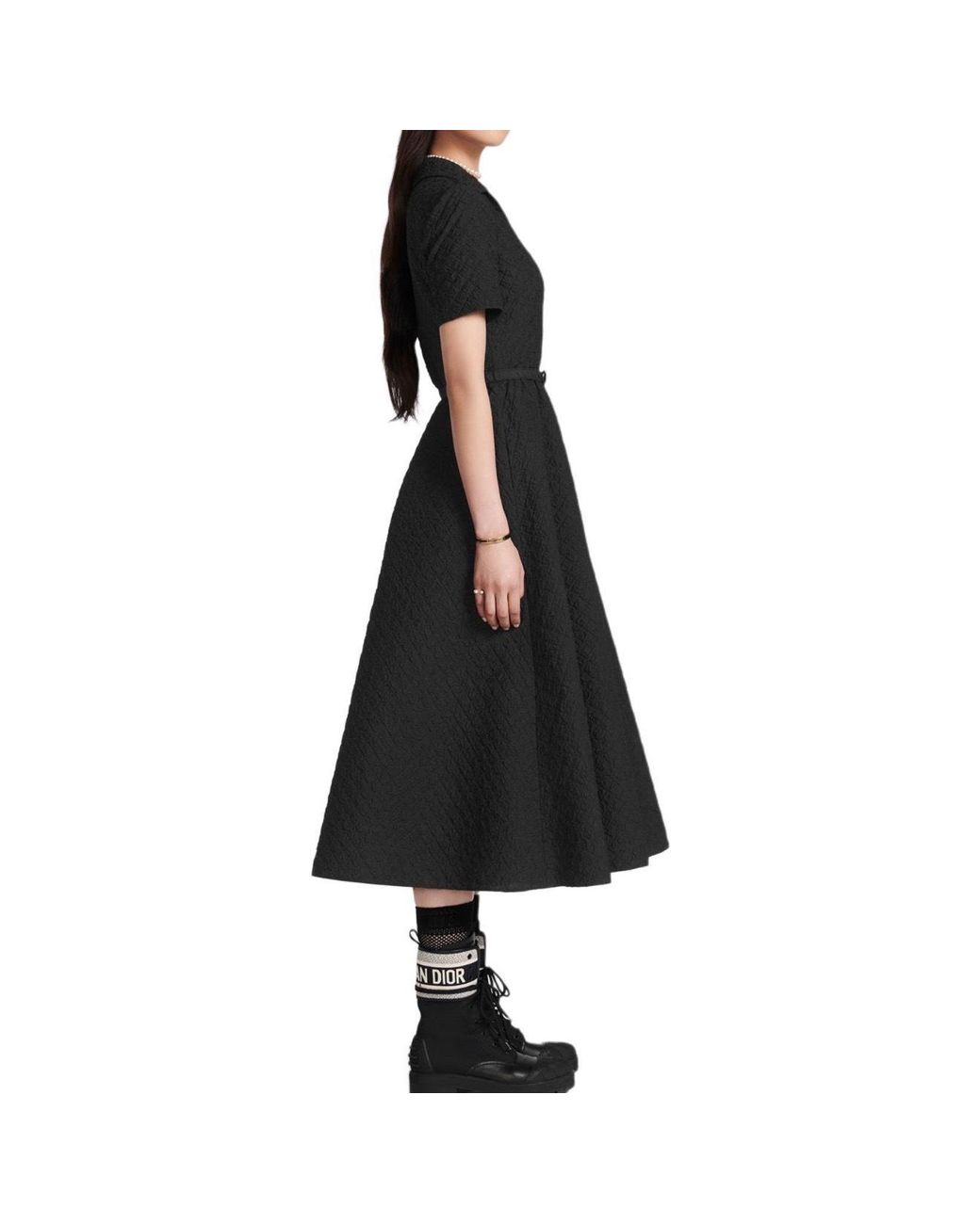 Dior Black Mid-Length Belted Dress