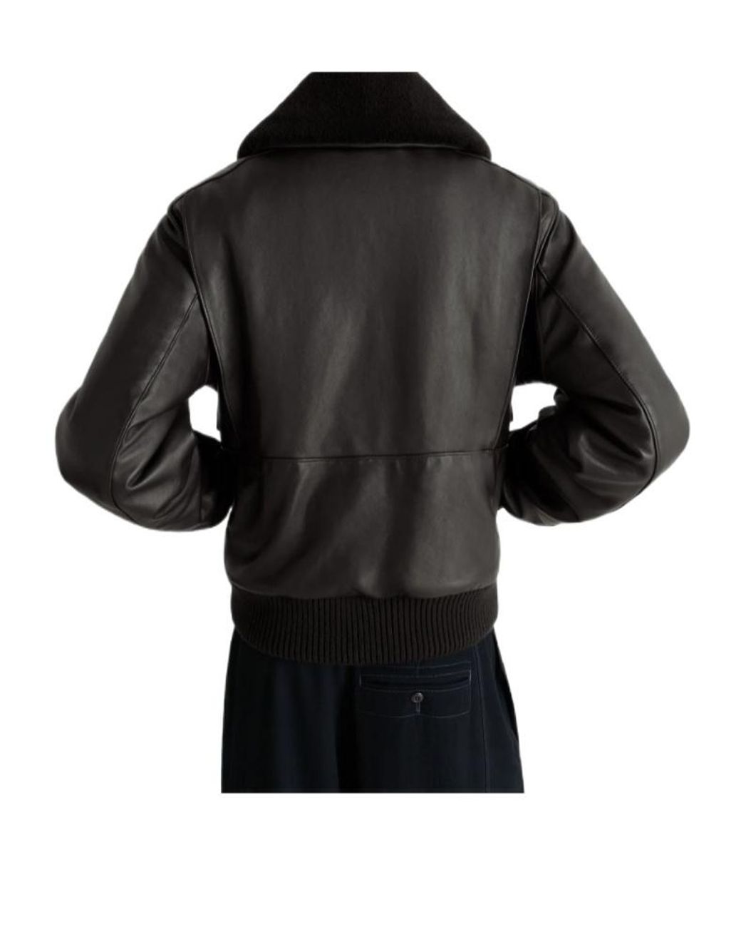 Lemaire Black Leather Blouson for men