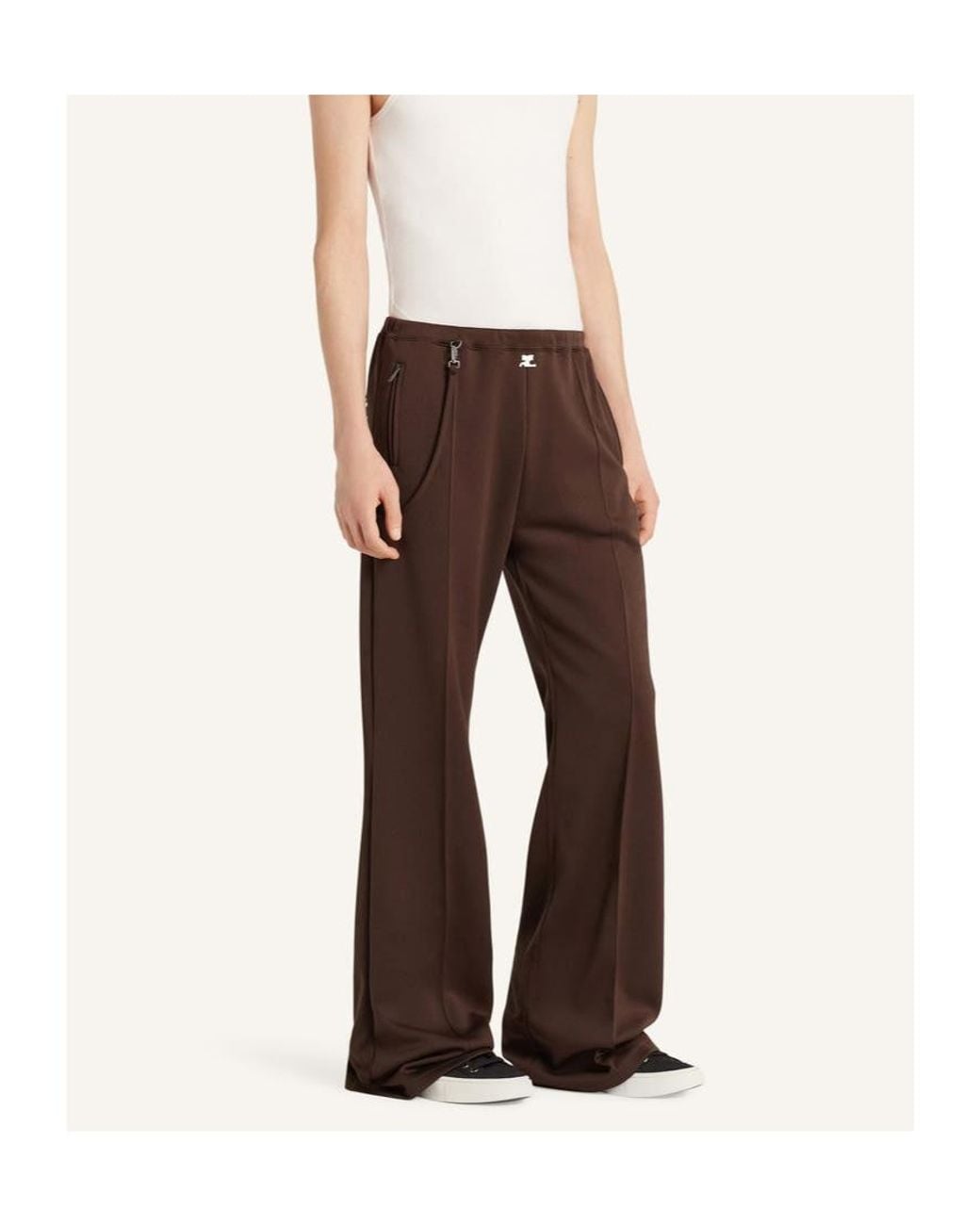 Courreges Brown Courrèges Baggy Tracksuit Pants for men