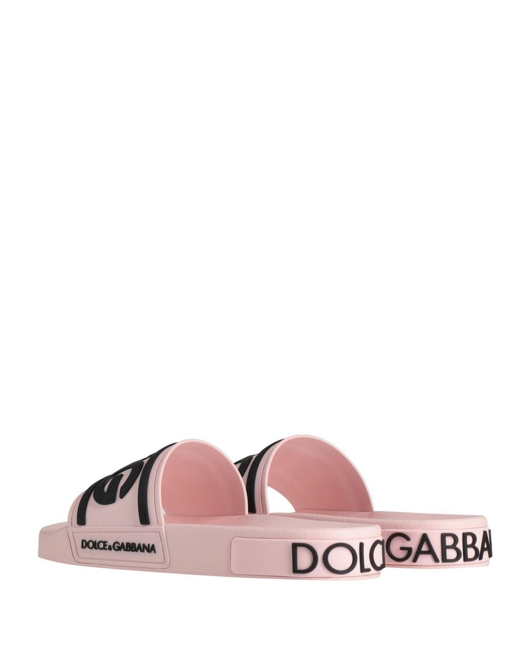 Dolce & Gabbana Pink Pool Slides Sandals