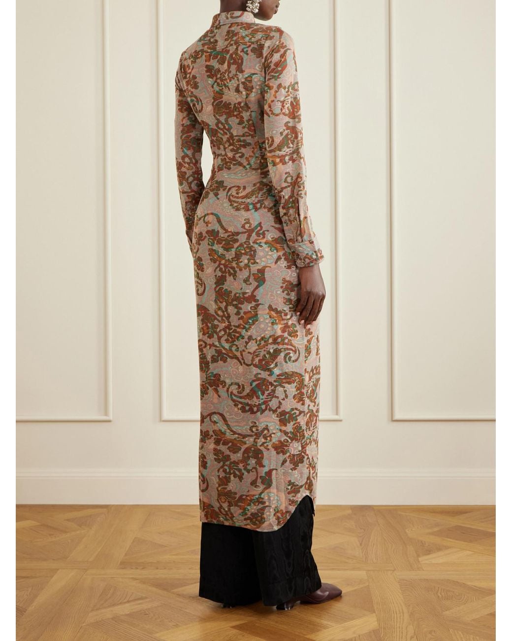 Dries Van Noten Natural Light Flowing Long Dress