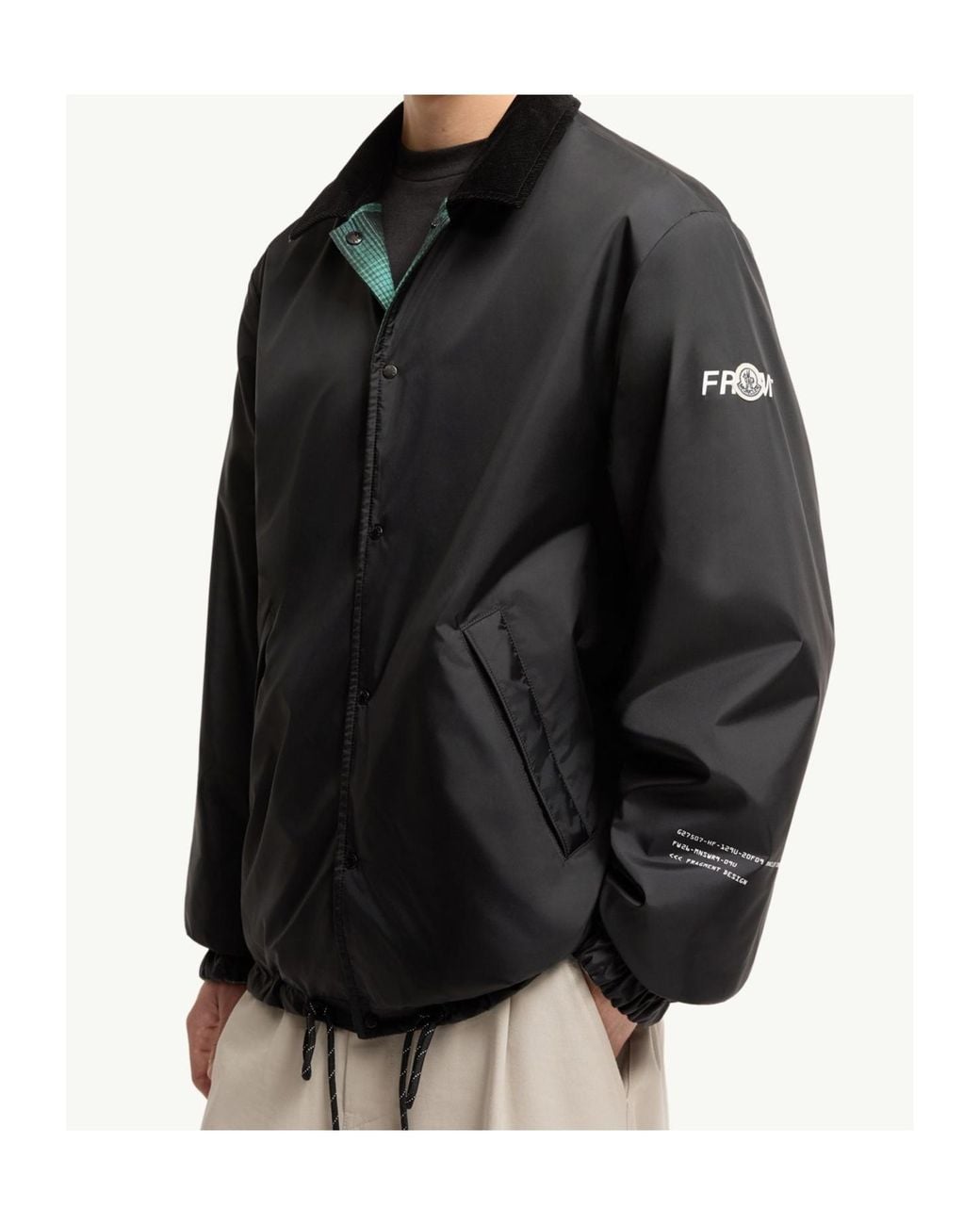 Moncler Green Genius Rykha Reversible Check Jacket for men