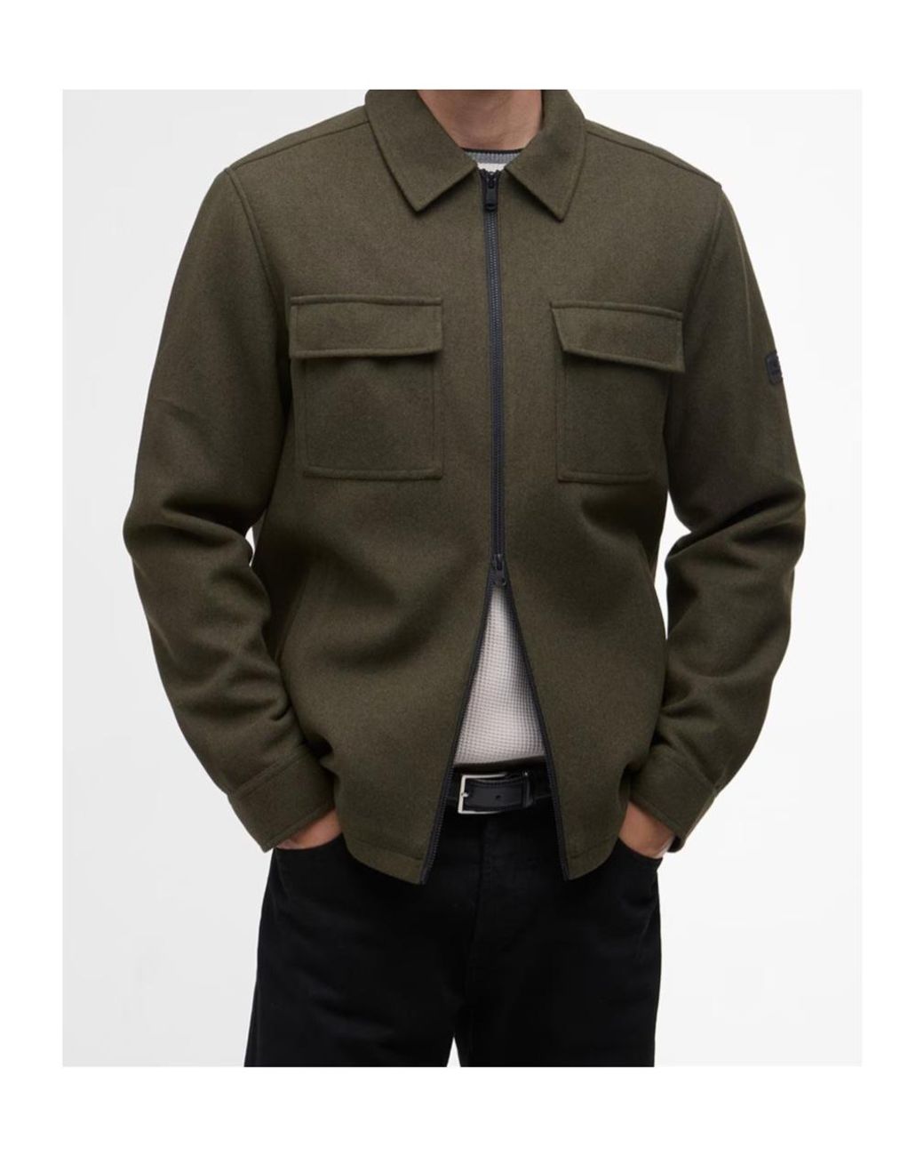 Barbour Green Long-Sleeved Casual Jacket for men