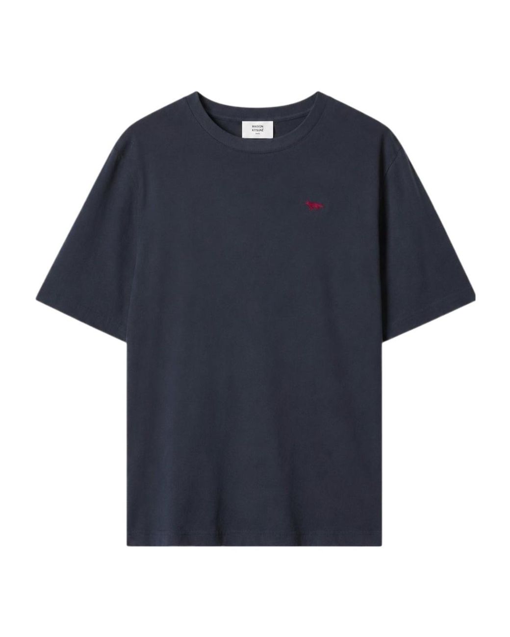 Maison Kitsuné Blue Cotton T-Shirt for men