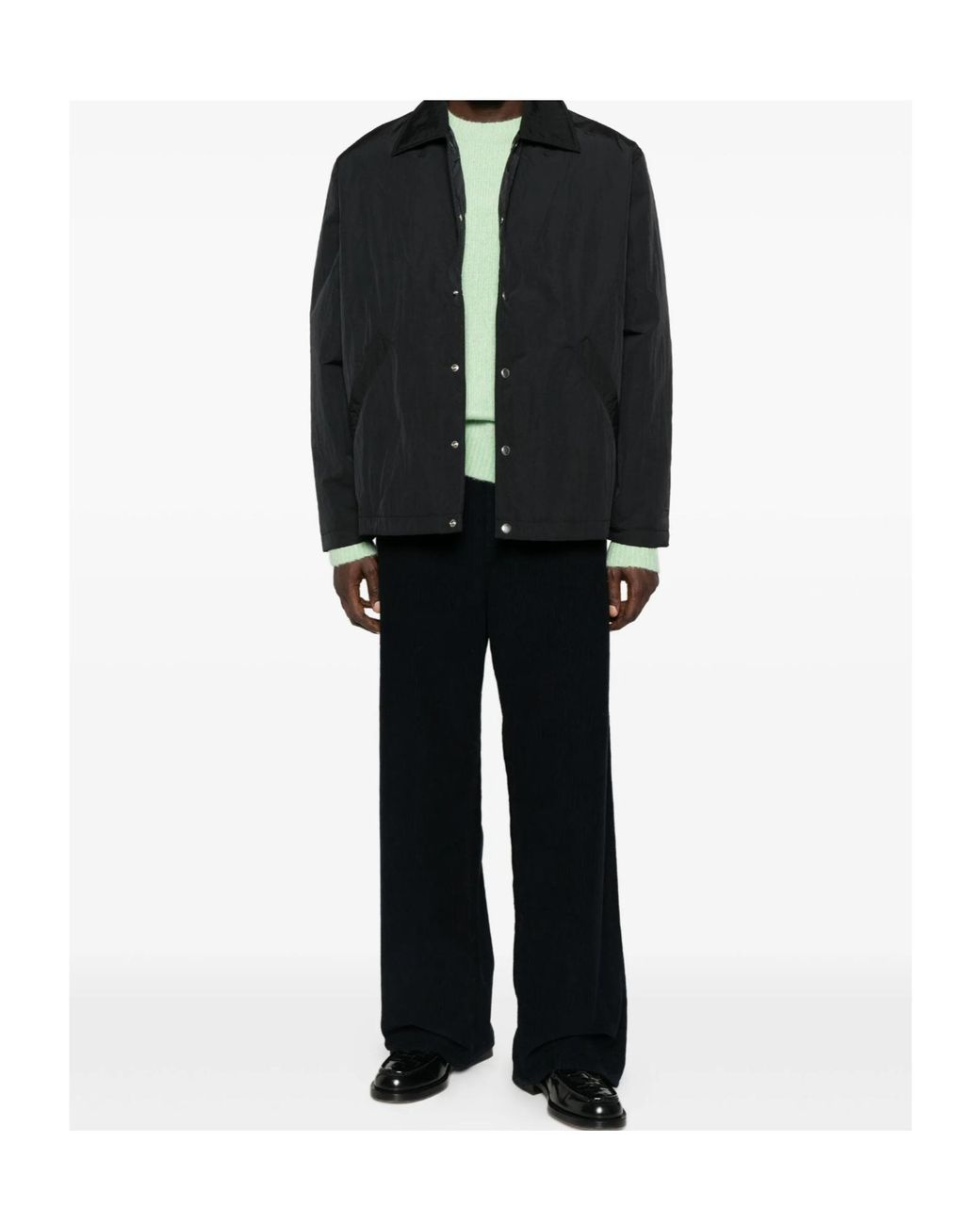 sunflower Green Ribbed Crew-Neck Sweater for men