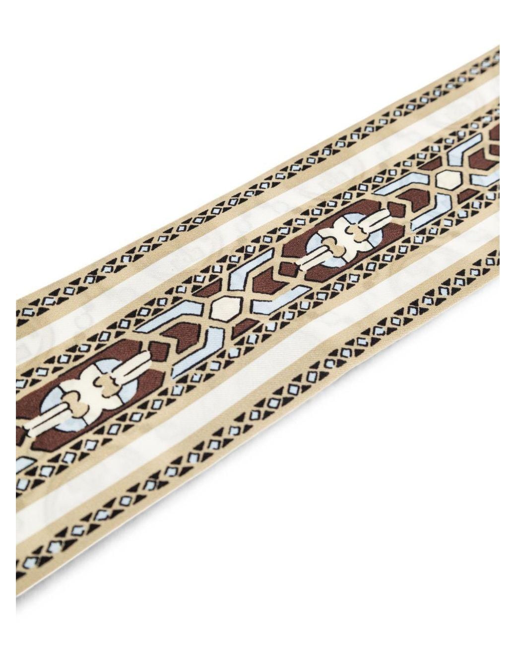 Tory Burch White Logo-Print Silk Scarf