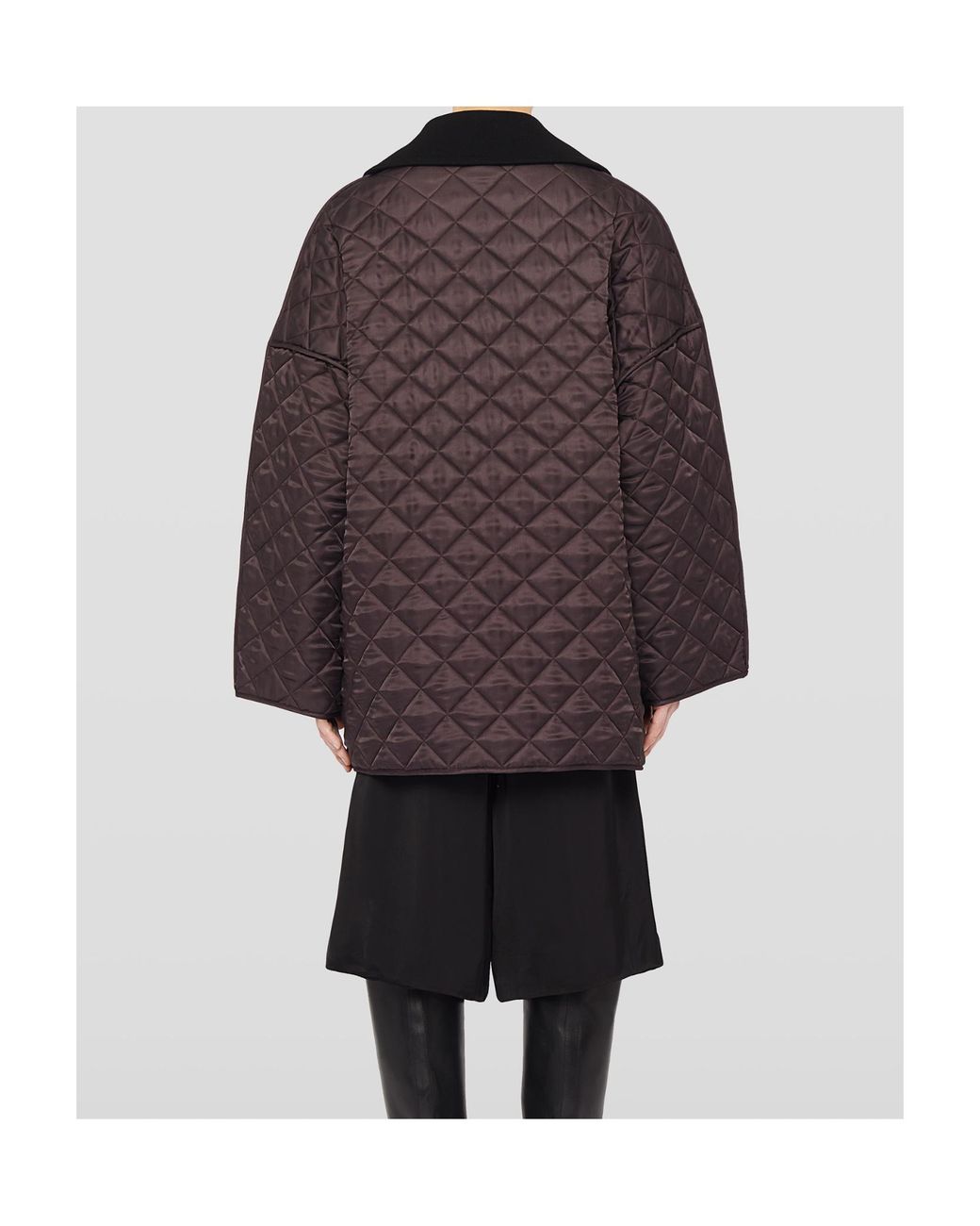 Jil Sander Brown Quilted Down Jacket for men