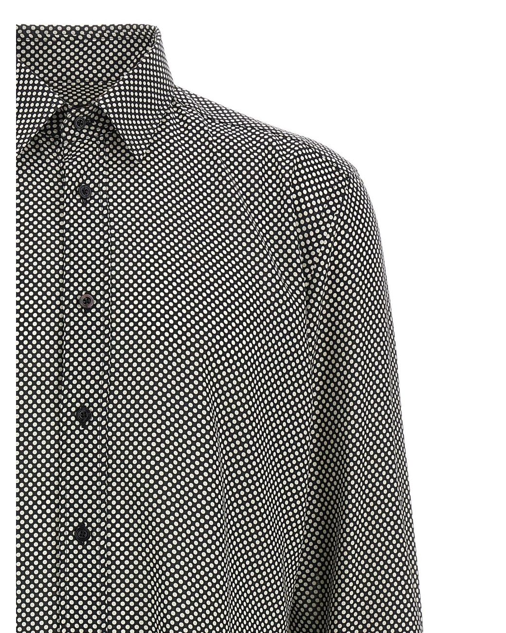 Tom Ford Gray Polka Dot Printed Shirt for men