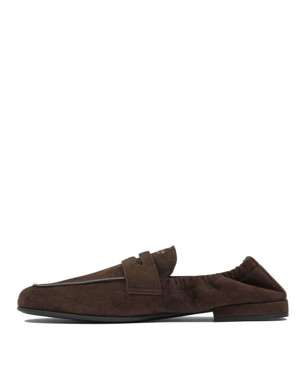 Prada Brown Logo Printed Slip-On Loafers