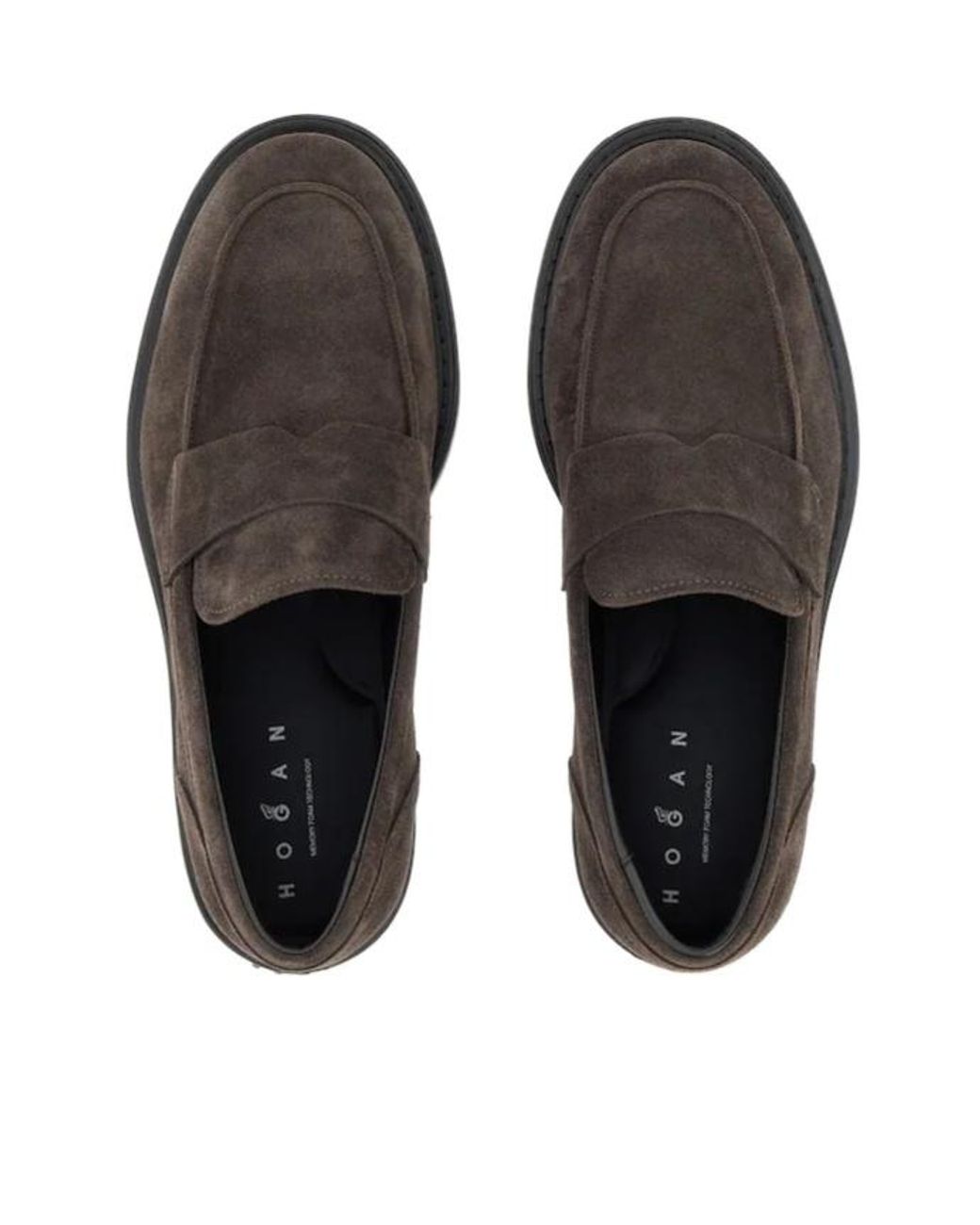 Hogan Brown H704 Loafers for men