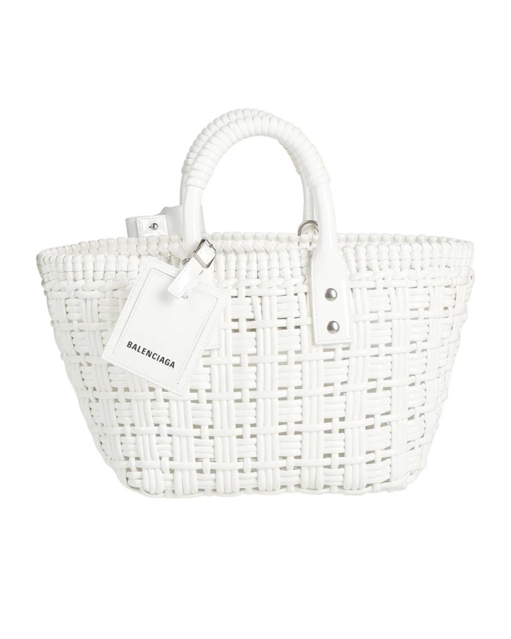 Balenciaga White Large Plastic Tote Bag