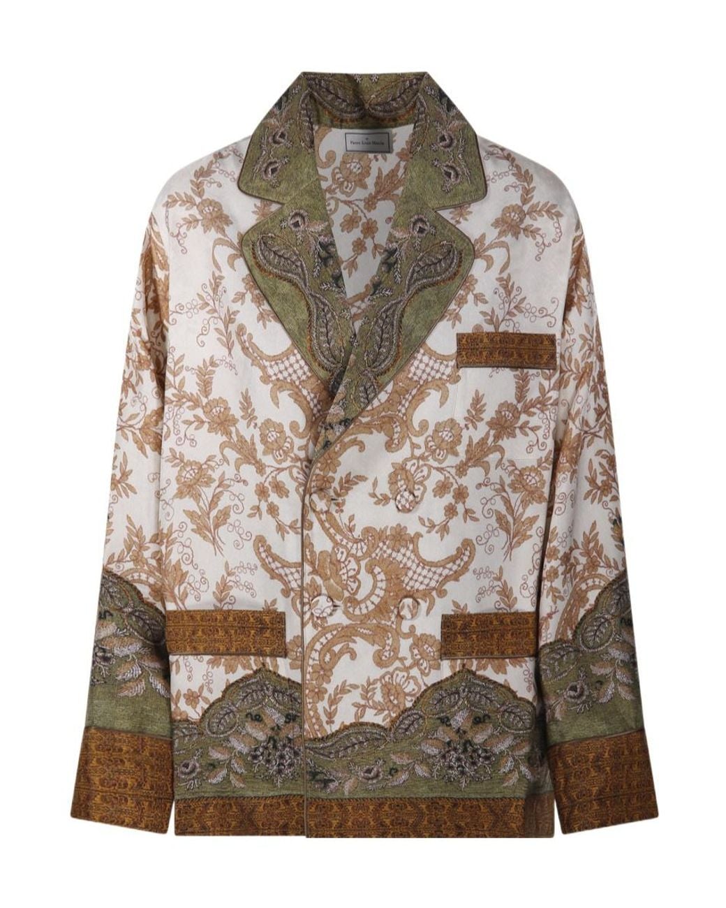 Pierre Louis Mascia Brown Cialda Printed Blazer
