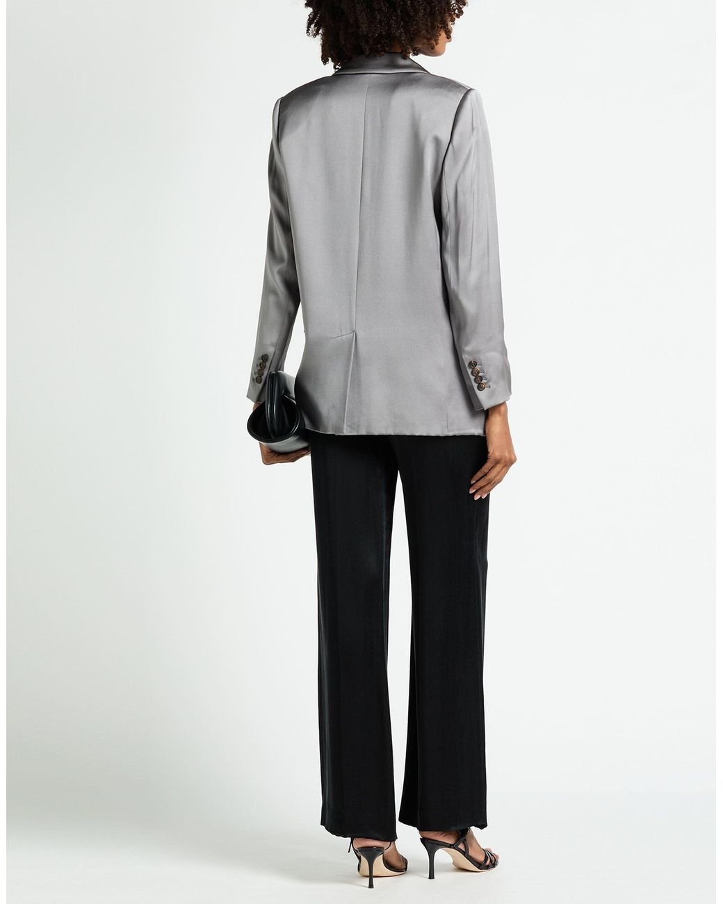 Brunello Cucinelli Gray Blazer Silk