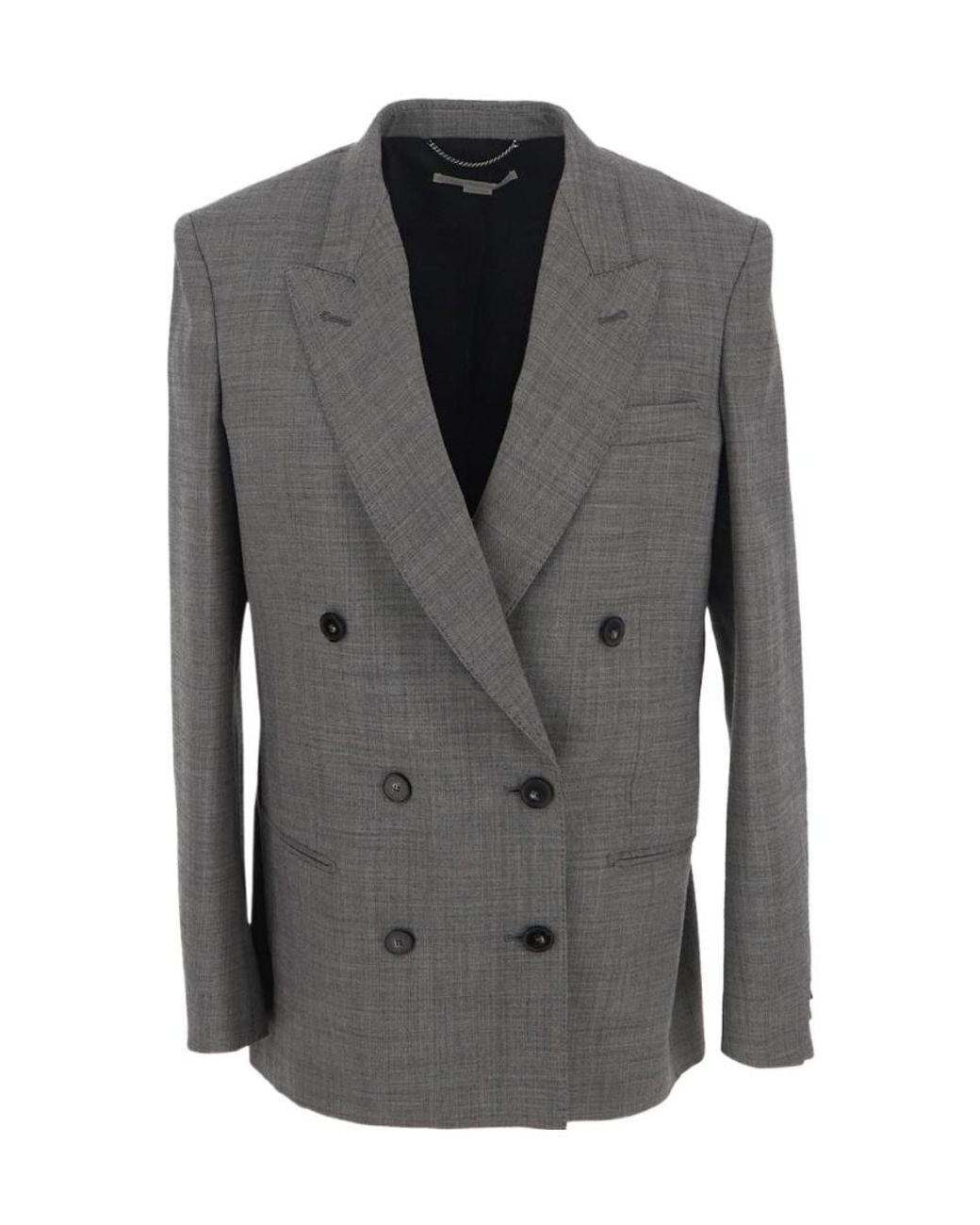 Stella McCartney Gray Double-Breasted Blazer