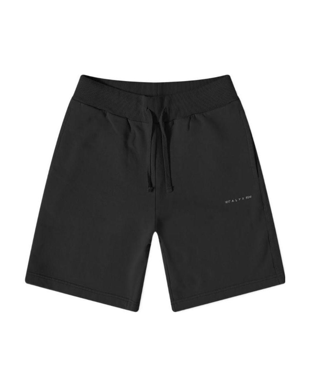 1017 ALYX 9SM Black 1017 9Sm Logo Printed Drawstring Shorts for men