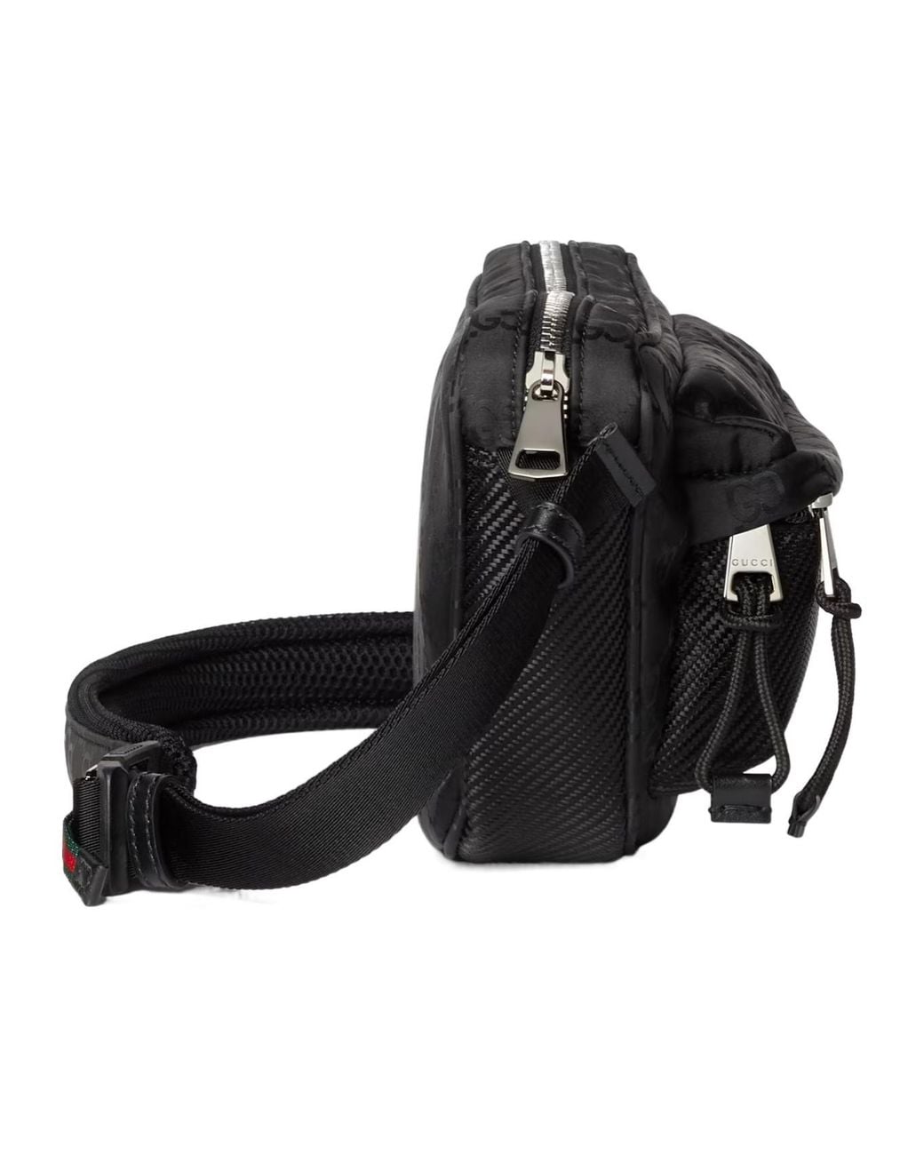Gucci Black Nexus Logo Detailed Large Slingbag for men