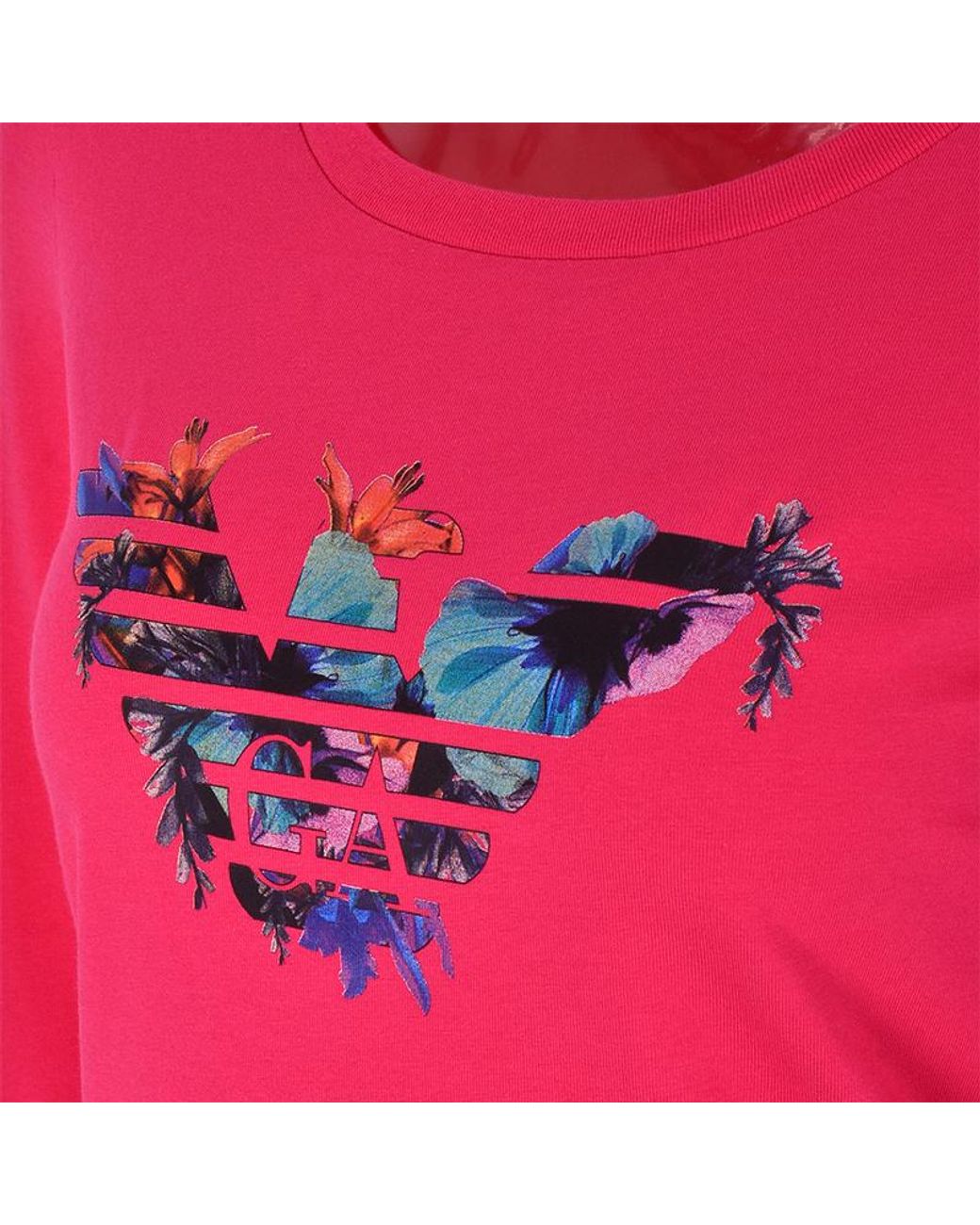 EA7 Pink Classic Logo T-Shirt