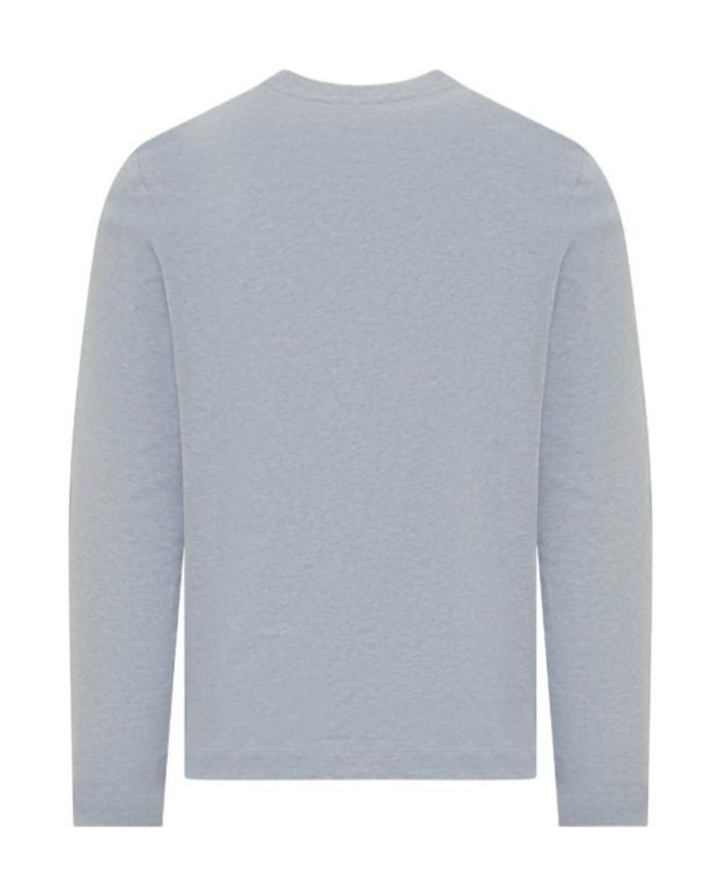AMI Gray Logo Long-Sleeved T-Shirt for men