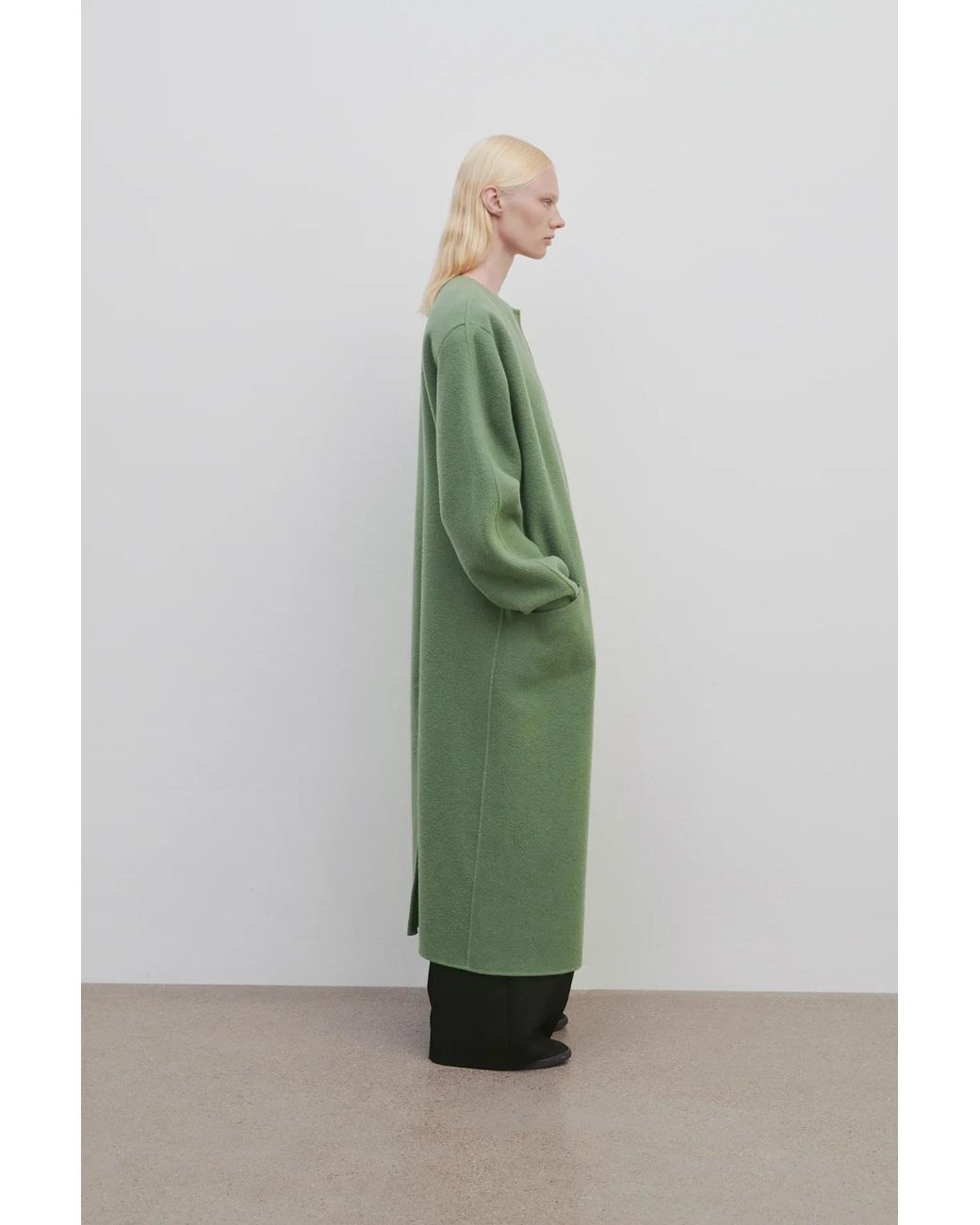 The Row Green Priske Cashmere Coat