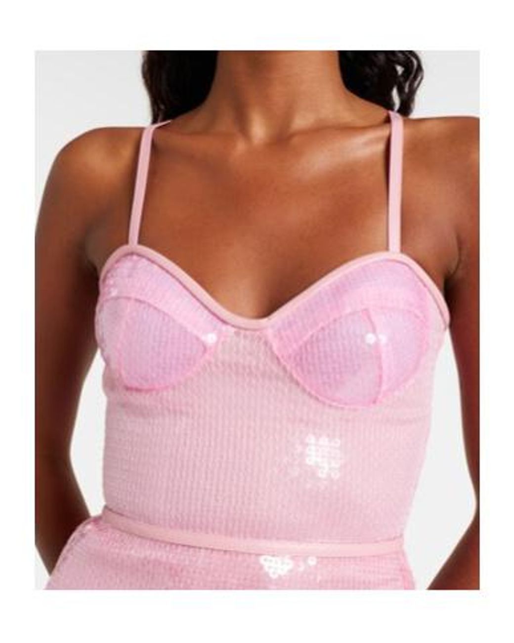 David Koma Pink Sequined Minidress