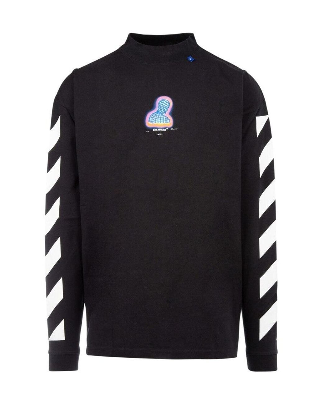 Off-White c/o Virgil Abloh Black Logo Printed Long-Sleeved T-Shirt for men