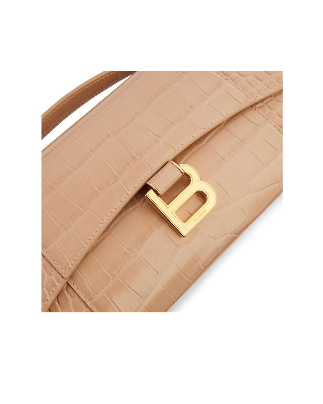 Balenciaga Natural Hourglass Pochette With Chain