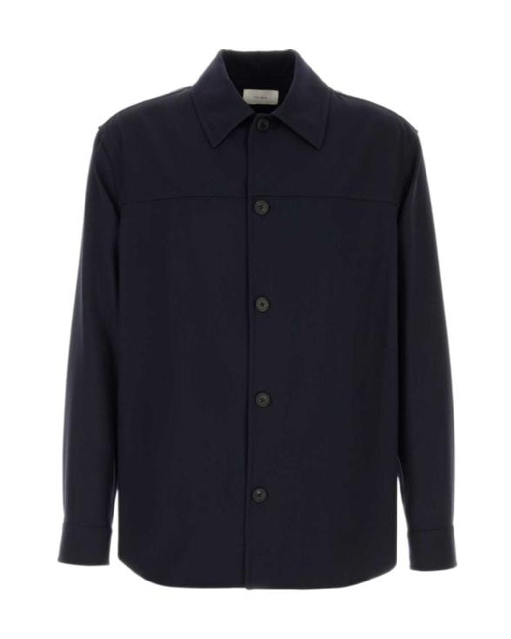 The Row Blue Long-Sleeved Shirt Jacket for men