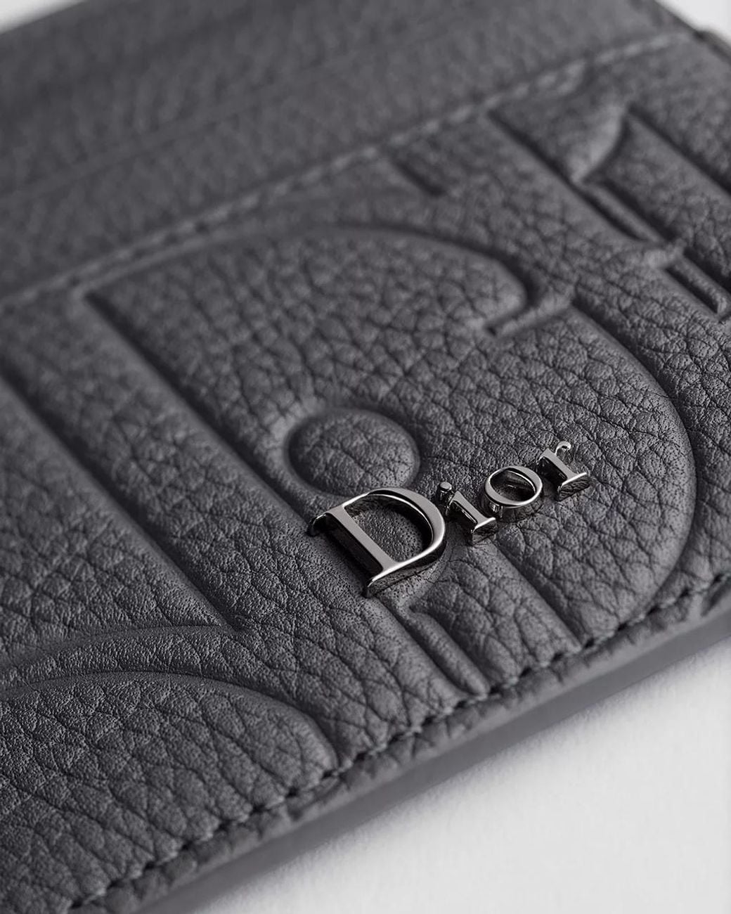 Dior Gray Card Holder for men