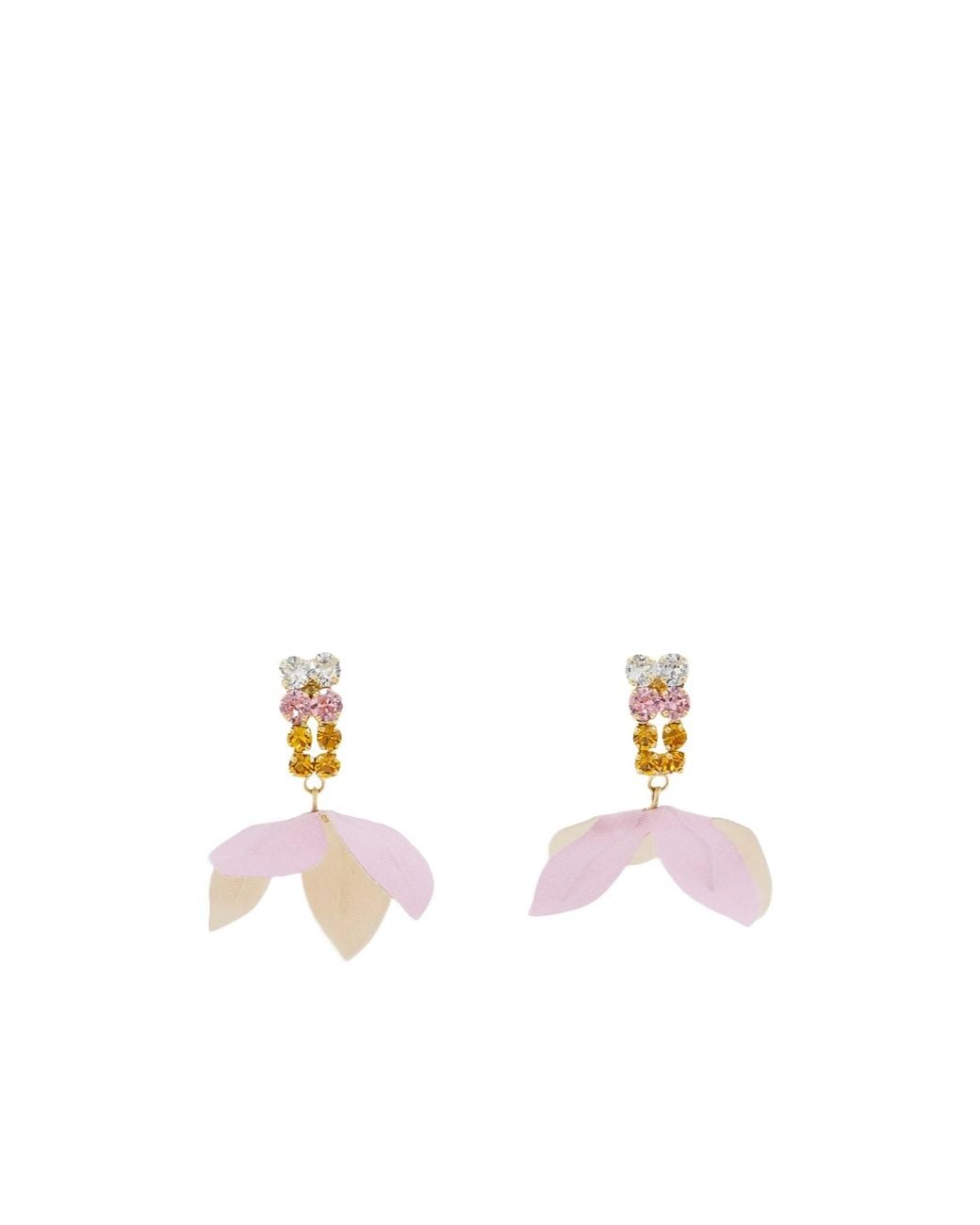 Marni White Flower Earrings