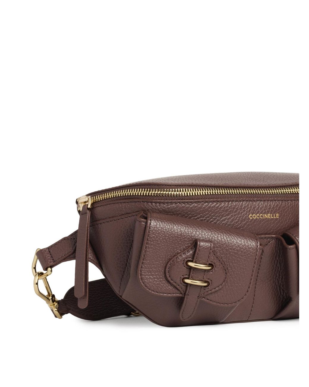 Coccinelle Brown Mavery Pocket Zipped Belt Bag