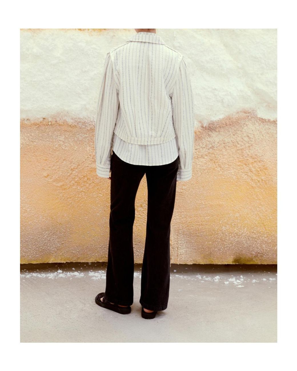 Low Classic White Striped Jacket