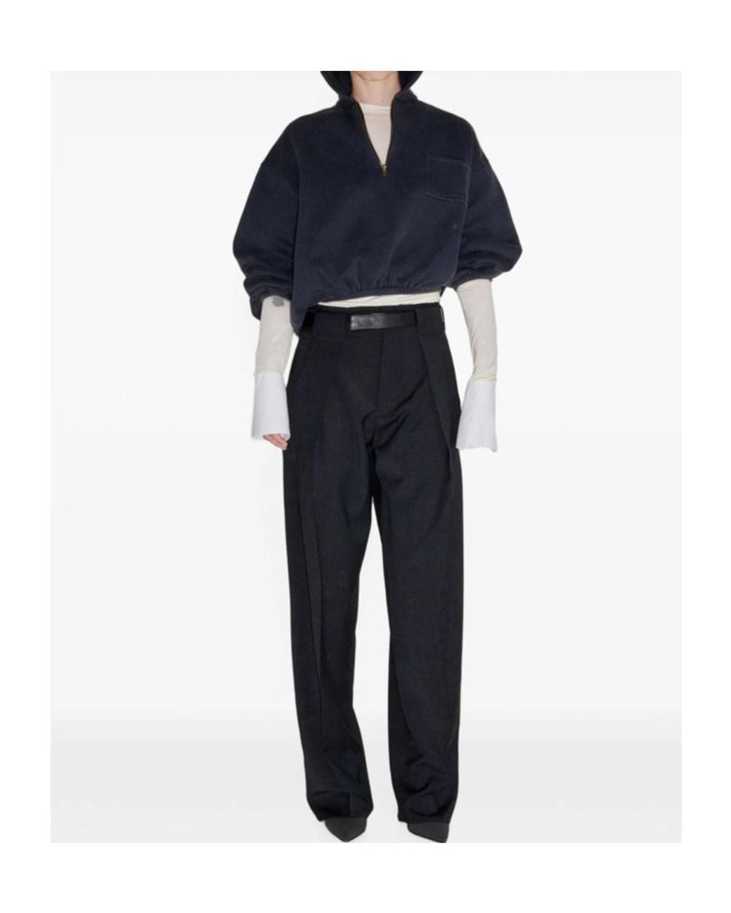 DARKPARK Black Belted Pleated Trousers