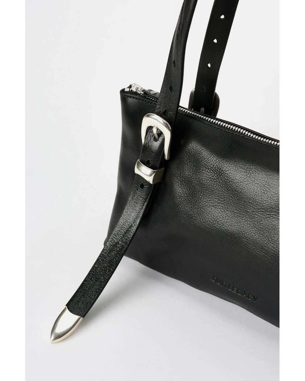 Our Legacy Black Belt Strap Shoulder Bag