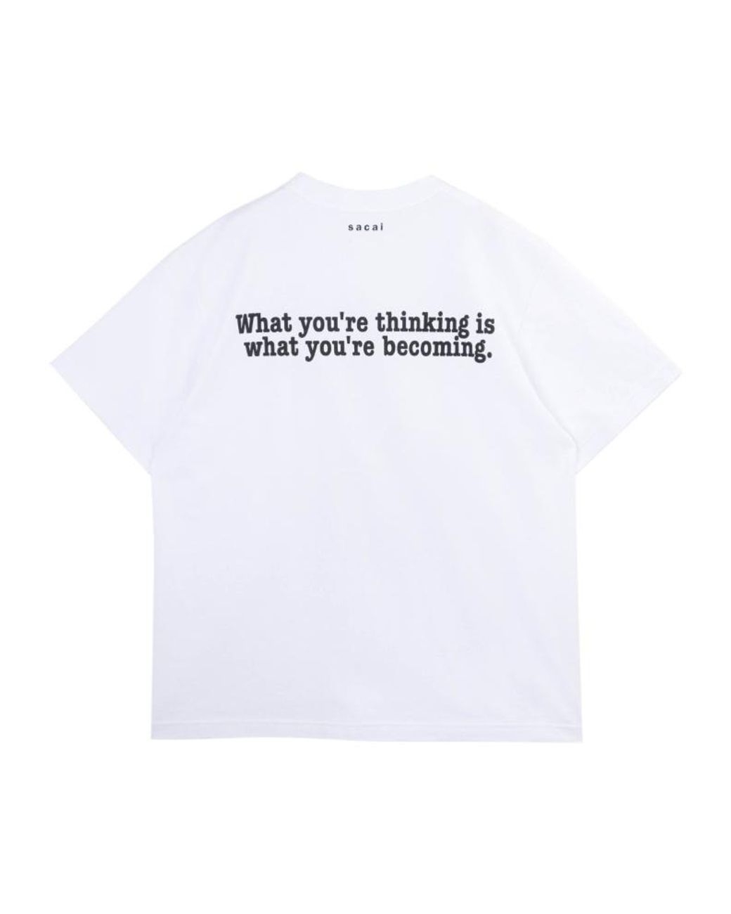 Sacai White Graphic-Print Short-Sleeves T-Shirt for men