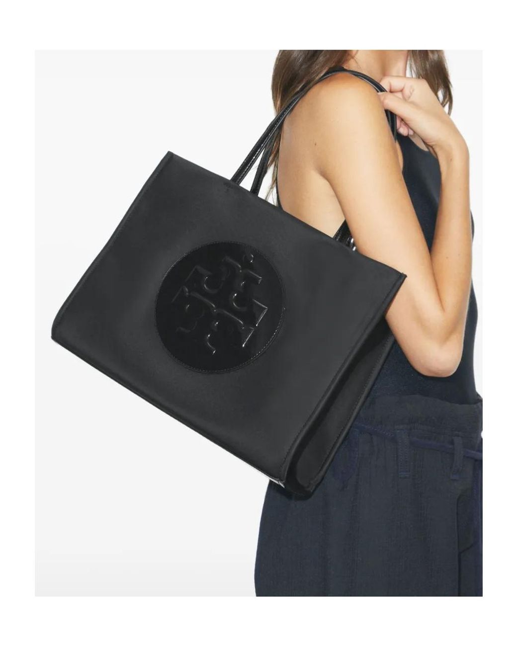 Tory Burch Black Small Ella Tote Bag